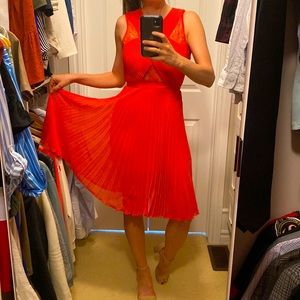 Gorgeous BCBG maxazria dress. Size 0. Lace detail around bust.